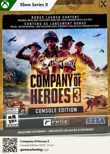 Company of Heroes 3 Xbox Series X, NTSC box front