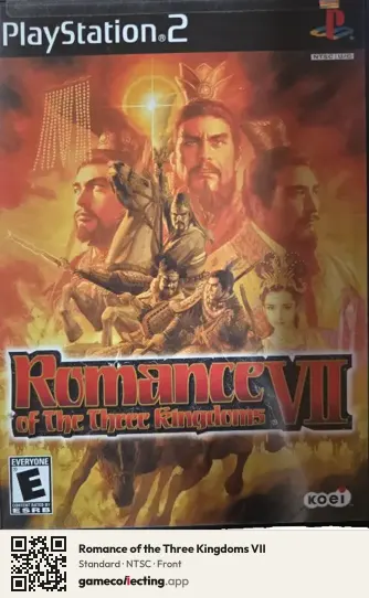 Romance of the Three Kingdoms VII PlayStation 2, NTSC box front