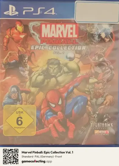 Marvel Pinball: Epic Collection Vol. 1 PlayStation 4, Germany box front