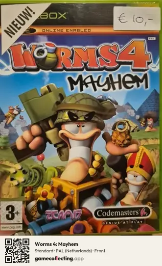 Worms 4: Mayhem Xbox, Netherlands box front
