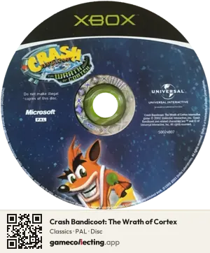 Crash Bandicoot: The Wrath of Cortex Xbox, PAL disc