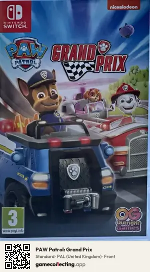 PAW Patrol: Grand Prix Nintendo Switch, United Kingdom box front