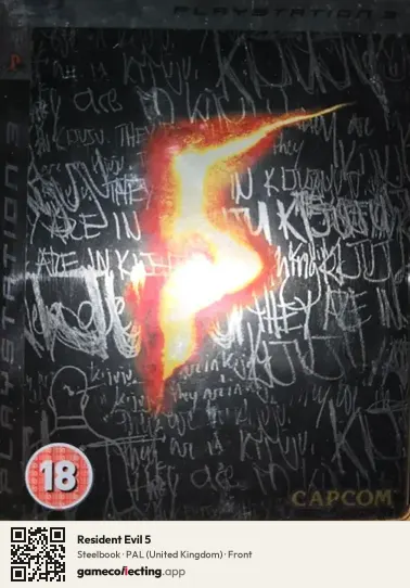 Resident Evil 5 PlayStation 3, United Kingdom box front