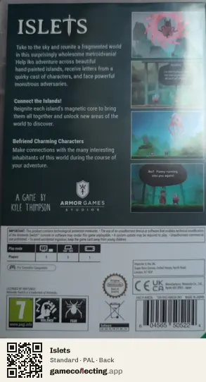Islets Nintendo Switch, PAL box back