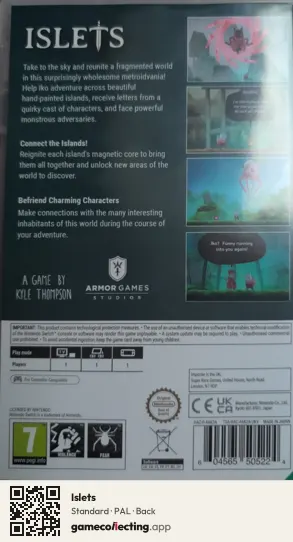 Islets Nintendo Switch, PAL box back