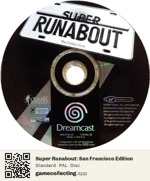 Super Runabout: San Francisco Edition Sega Dreamcast, PAL disc