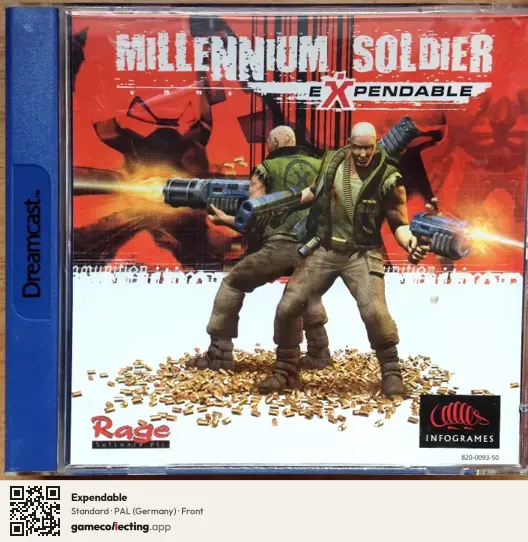 Expendable Sega Dreamcast, Germany box front