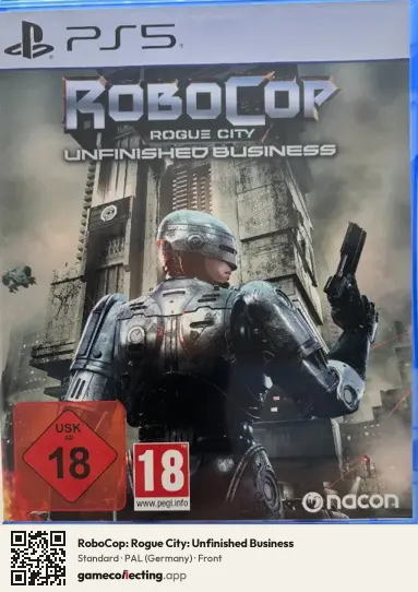 RoboCop: Rogue City: Unfinished Business PlayStation 5, Germany box front