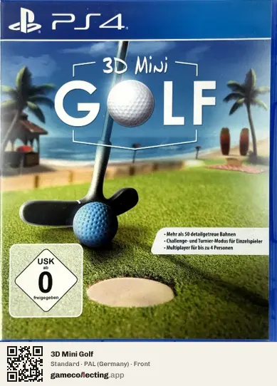 3D Mini Golf PlayStation 4, Germany box front