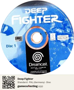 Deep Fighter Sega Dreamcast, PAL disc