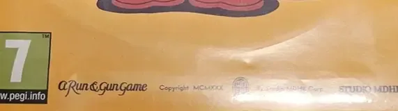 Cuphead, the PEGI square on its front