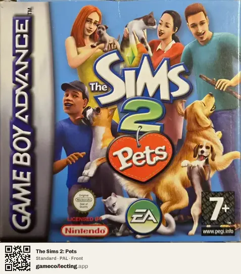 The Sims 2: Pets Game Boy Advance, PAL box front