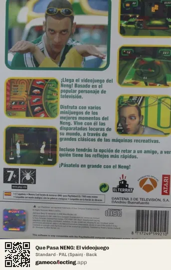 Que Pasa NENG: El videojuego PlayStation 2, Spain box back