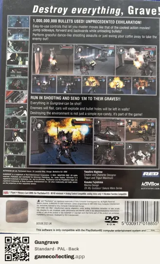 Gungrave PlayStation 2, PAL box back