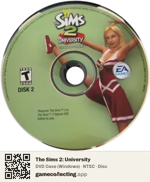 The Sims 2: University Computer, NTSC disc