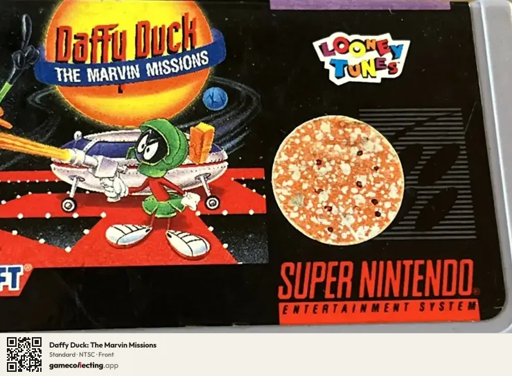 Daffy Duck: The Marvin Missions Super Nintendo Entertainment System, NTSC box front