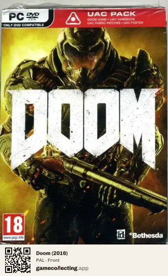 Doom (2016) Computer, PAL box front
