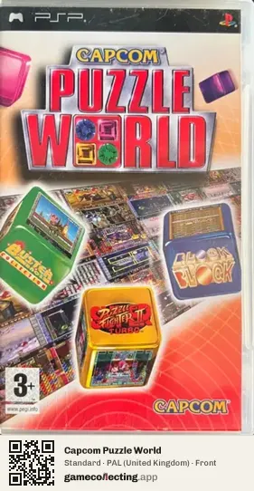 Capcom Puzzle World PlayStation Portable, United Kingdom box front