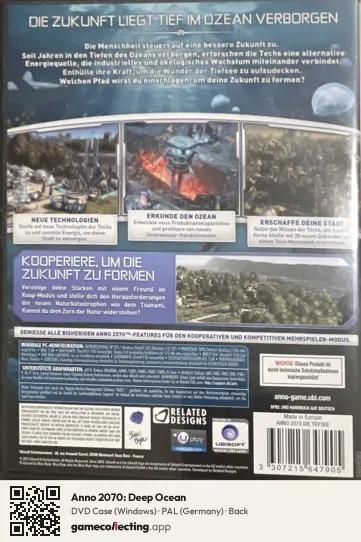 Anno 2070: Deep Ocean Computer, Germany box back