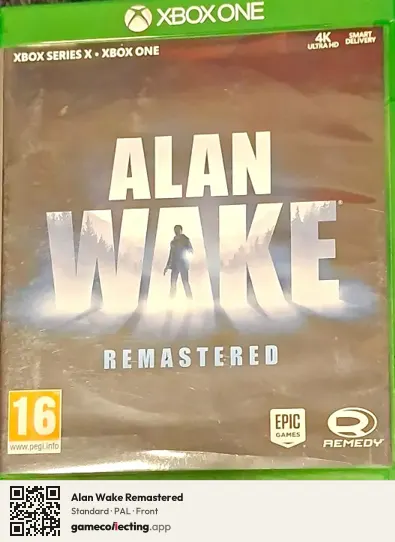 Alan Wake Remastered Xbox One, PAL box front