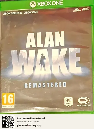 Alan Wake Remastered Xbox One, PAL box front