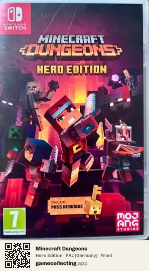 Minecraft Dungeons Nintendo Switch, Germany box front