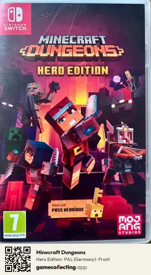 Minecraft Dungeons Nintendo Switch, Germany box front