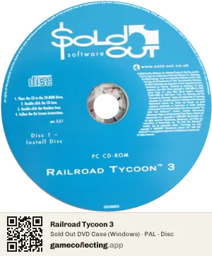 Railroad Tycoon 3 Computer, PAL disc