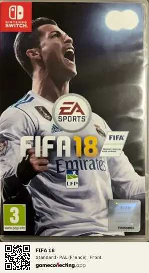 FIFA 18 Nintendo Switch, France box front