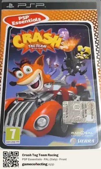 Crash Tag Team Racing PlayStation Portable, Italy box front