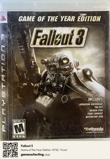 Fallout 3 PlayStation 3, NTSC box front
