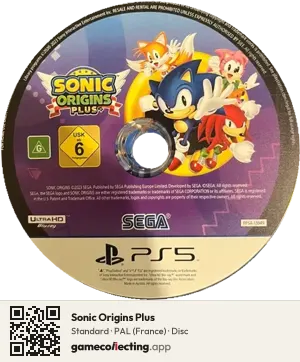 Sonic Origins Plus PlayStation 5, PAL disc
