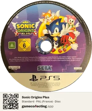 Sonic Origins Plus PlayStation 5, PAL disc