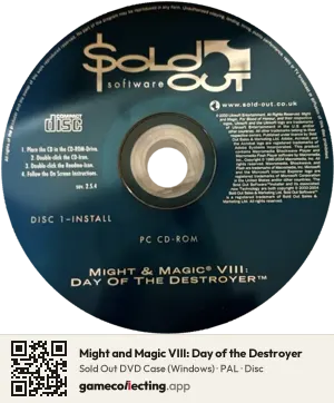 Might and Magic VIII: Day of the Destroyer Computer, PAL disc