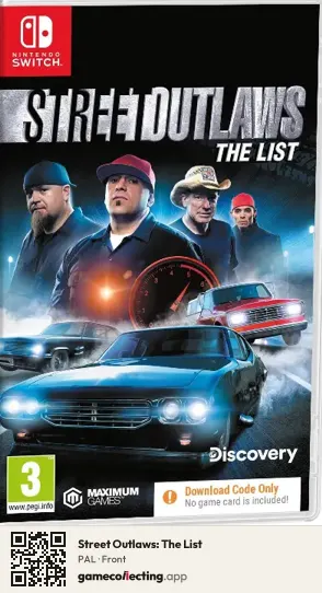 Street Outlaws: The List Nintendo Switch, PAL box front