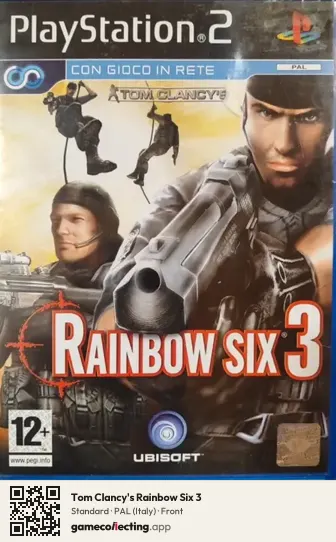 Tom Clancy's Rainbow Six 3 PlayStation 2, Italy box front