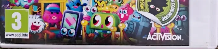 Moshi Monsters: Moshlings Theme Park, the PEGI square on its front