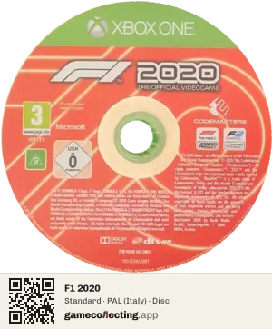 F1 2020 Xbox One, PAL disc
