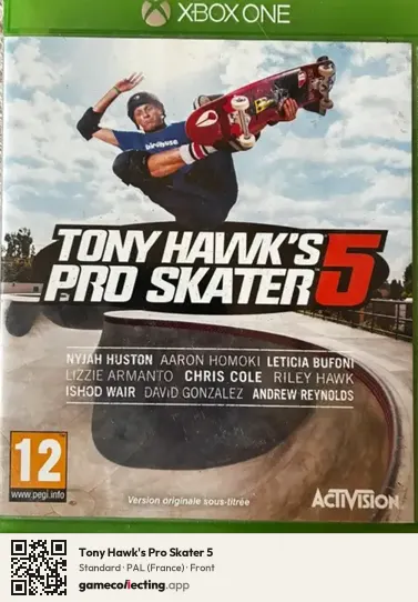 Tony Hawk's Pro Skater 5 Xbox One, France box front