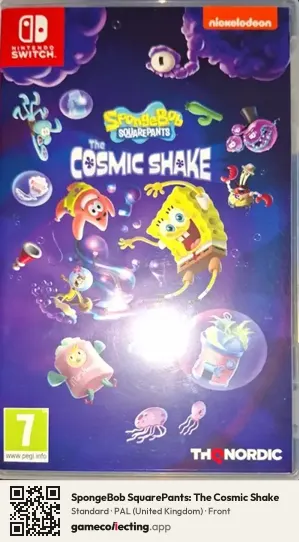 SpongeBob SquarePants: The Cosmic Shake Nintendo Switch, United Kingdom box front