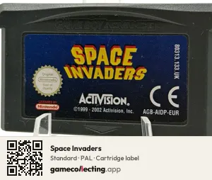 Space Invaders Game Boy Advance, PAL cartridge label