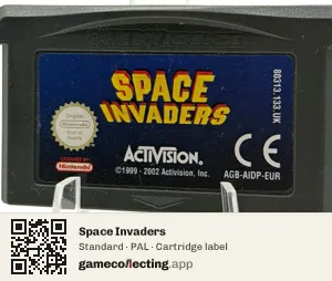 Space Invaders Game Boy Advance, PAL cartridge label
