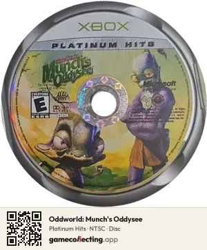 Oddworld: Munch's Oddysee Xbox, NTSC disc