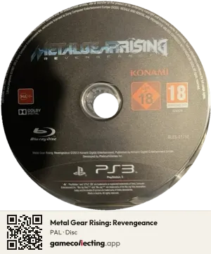 Metal Gear Rising: Revengeance PlayStation 3, PAL disc