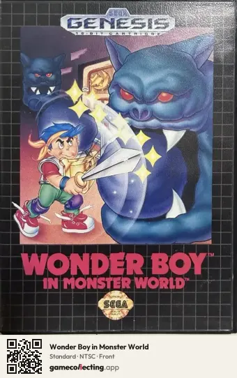 Wonder Boy in Monster World Sega Mega Drive / Genesis, NTSC box front