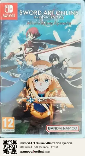 Sword Art Online: Alicization Lycoris Nintendo Switch, France box front