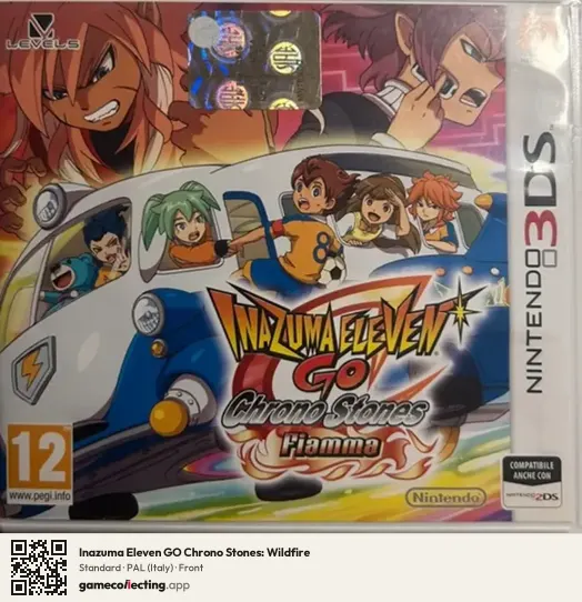 Inazuma Eleven GO Chrono Stones: Wildfire Nintendo 3DS, Italy box front