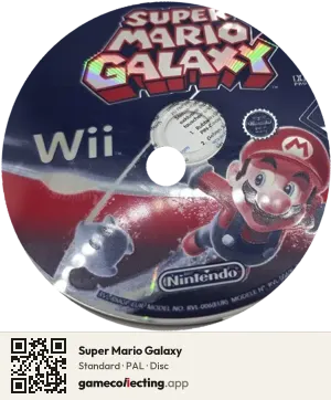 Super Mario Galaxy Nintendo Wii, PAL disc