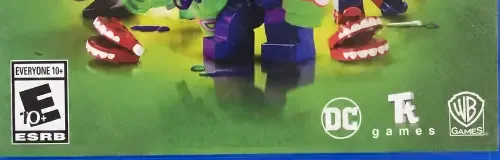 LEGO DC Super-Villains, the ESRB box on its front