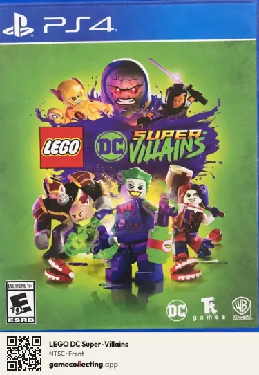 LEGO DC Super-Villains PlayStation 4, NTSC box front